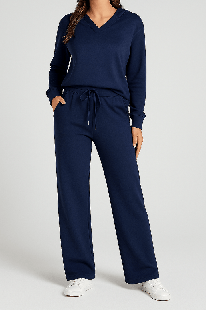 Norella | Zweiteiliges Lounge-Set mit Kragen - 50% RABATT