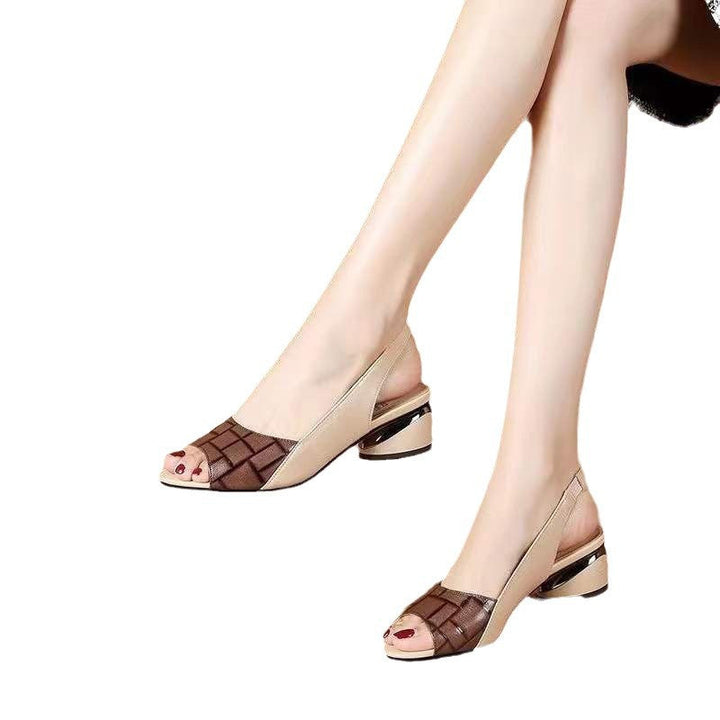 EleganzLift – Modische, bequeme Sandalen mit klobigem Absatz für sicheren Stil & Komfort