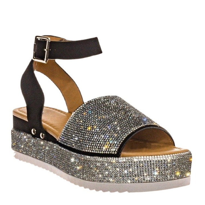 Venice™ Strass Schnalle Mode Belifi Strass Schnalle Mode Sandalen