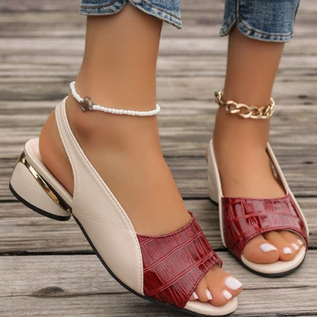 EleganzLift – Modische, bequeme Sandalen mit klobigem Absatz für sicheren Stil & Komfort