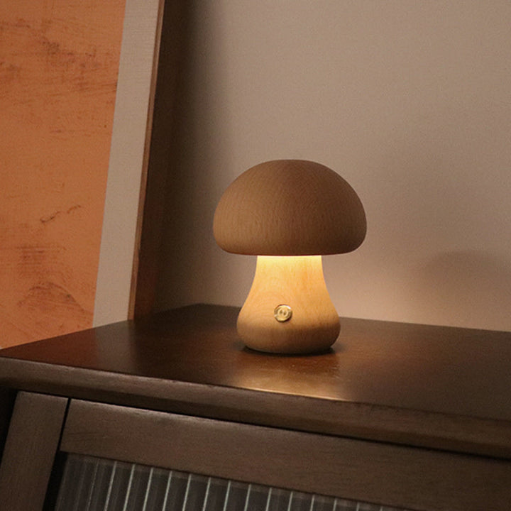 MushLights™ | Dimmbare Pilzlampe aus Holz