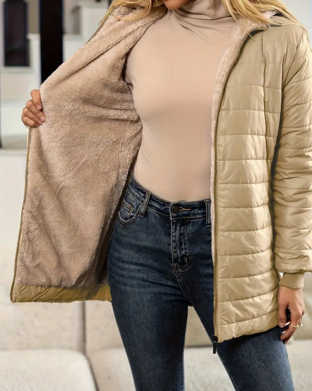 Anna | Gefütterte Komfort-Winterjacke