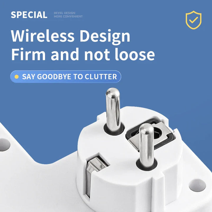 Mehrfachsteckdose VOLTRIQ ProLine | 3–4 Steckplätze + 2× USB & 1× Typ-C | 2500 W | Überspannungsschutz & Kontrollschalter