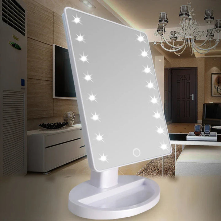 LumiMirror™ – 16 LED Kosmetikspiegel mit 360° Drehung und tragbarem Design