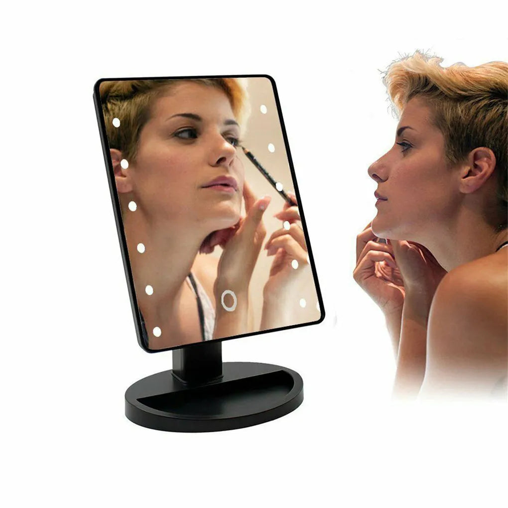 LumiMirror™ – 16 LED Kosmetikspiegel mit 360° Drehung und tragbarem Design