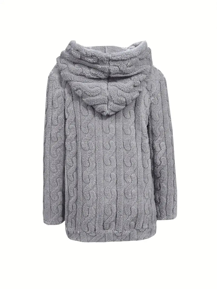 Ganka - Langarm Kapuzenpullover Mit Reißverschluss