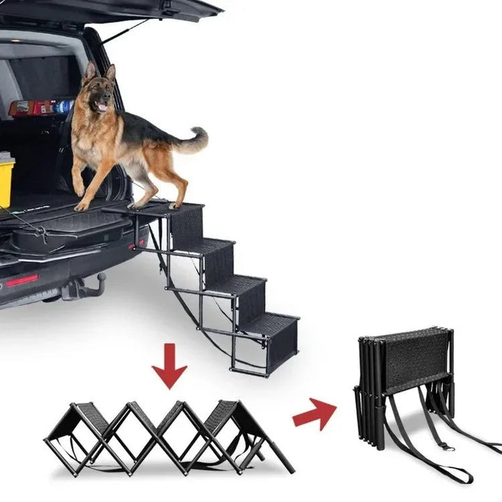 Faltbare Autotreppe für Hunde | Sicheres Klettern für Welpen