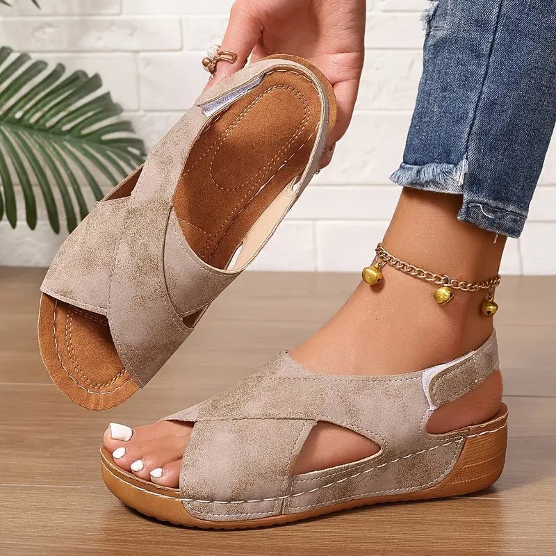 Anneliese – Stilvolle Vintage Keilsandalen