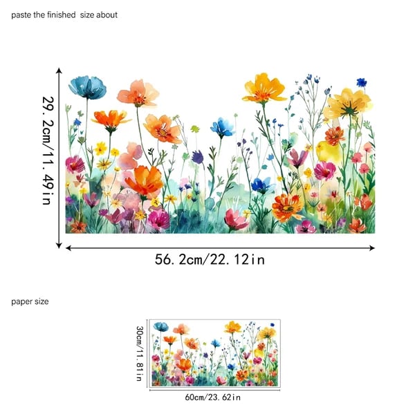 BloomView Farbenfroher Fensteraufkleber | 1+1 GRATIS