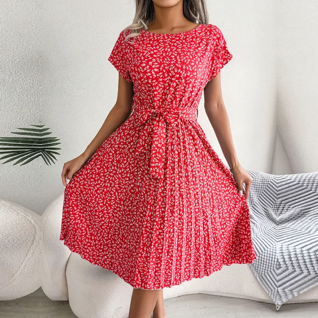 BloomChic™ | Hohe Taille floral Kleid für Frauen