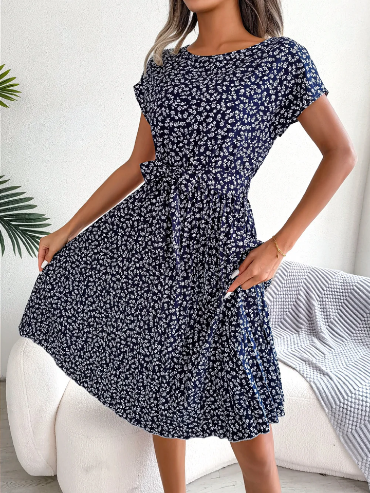 BloomChic™ | Hohe Taille floral Kleid für Frauen