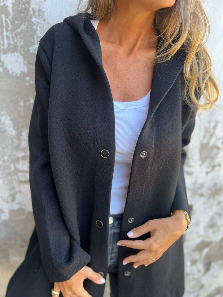 Blythe - Lässiger einreihiger Blazer mit Kapuze