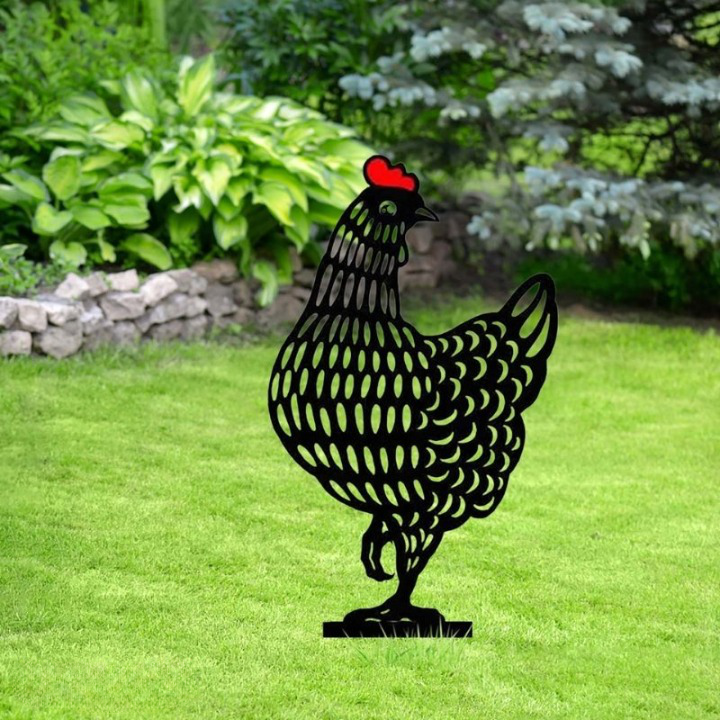 Hühner-Gartendekoration - Satz von 5