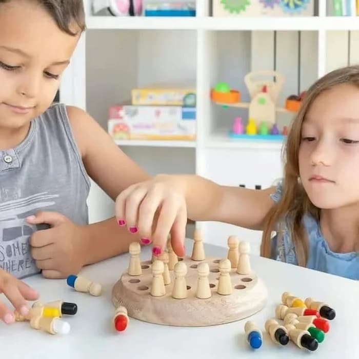 ColorChess - Holz Memory Match Stick Schach