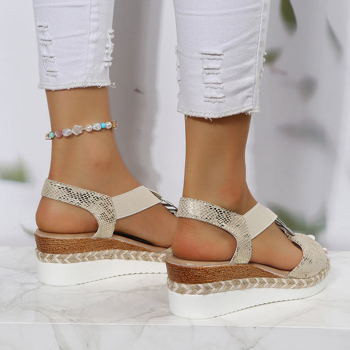 Wendy™ - Sommerliche Leder Keilsandalen