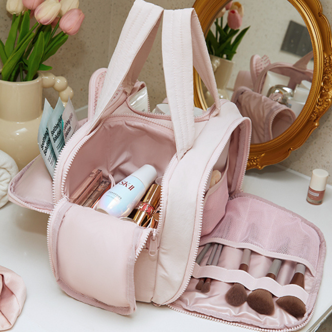 Mehrzweck-Toilettenbeutel | Weich, Geräumig, 4-in-1-Organizer