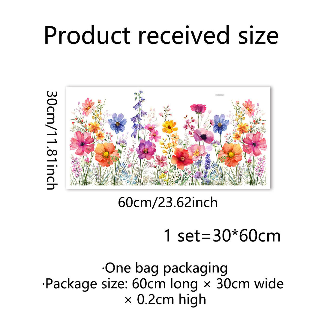 BloomView Farbenfroher Fensteraufkleber | 1+1 GRATIS