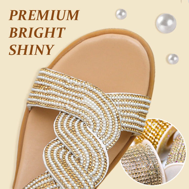 GlimmerStep™ - Luxus Strass Sandalen mit rutschfester, weicher Sohle