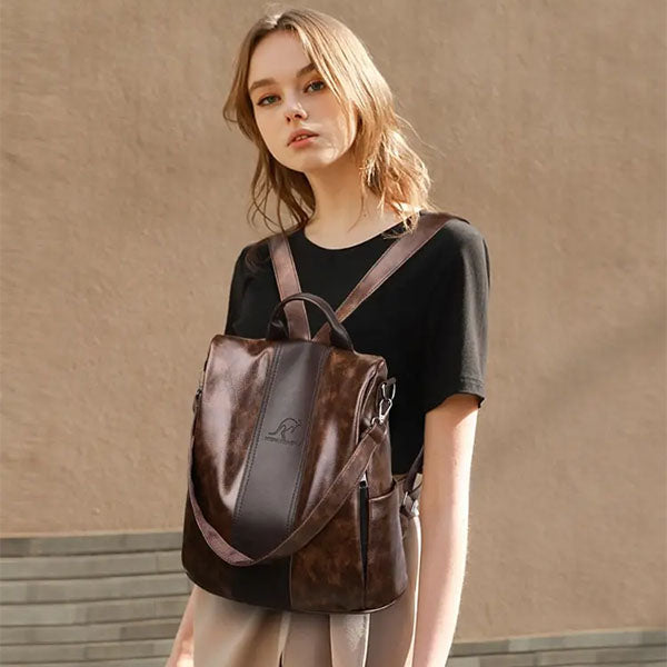 VintageVogue™ | Damen Vintage Lederrucksack