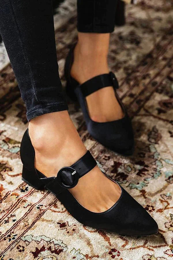 Mirena - Elegante Pumps mit Blockabsatz und Riemen