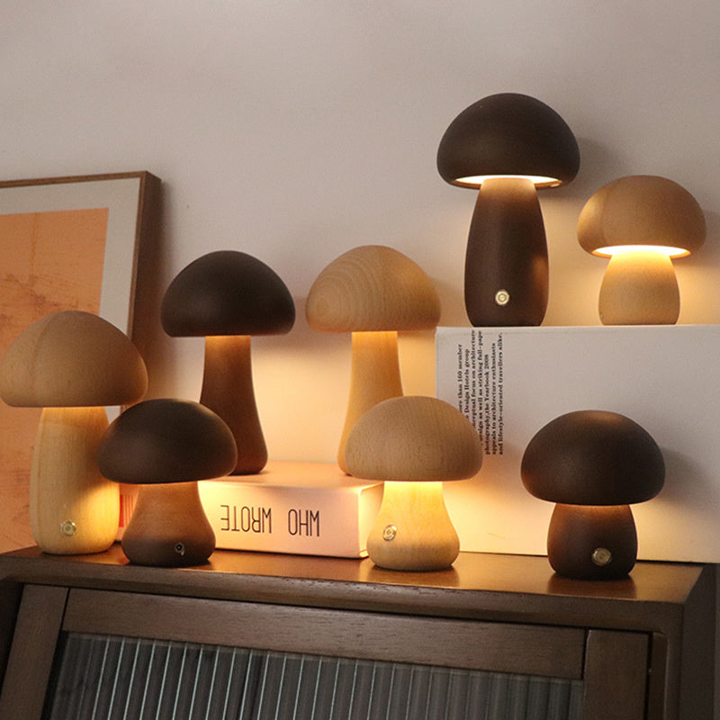 MushLights™ | Dimmbare Pilzlampe aus Holz