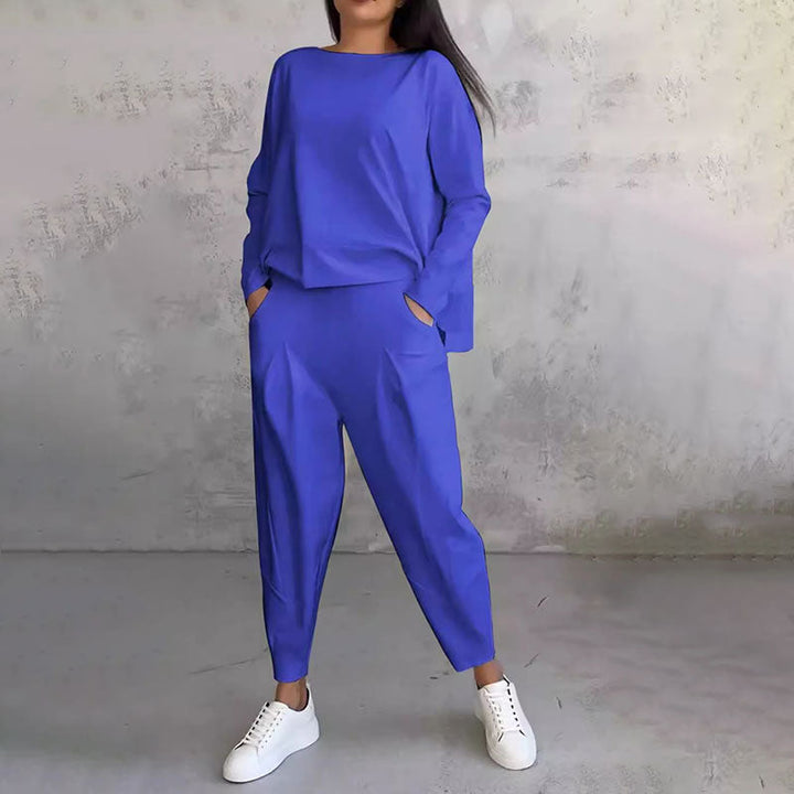 Elena | Zweiteiliges Set mit Langarm-Top und weiter Hose