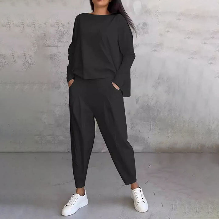 Elena | Zweiteiliges Set mit Langarm-Top und weiter Hose