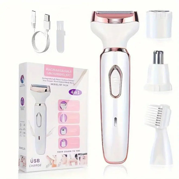 SilkyGlow 4-in-1 Kabelloser Damenrasierer