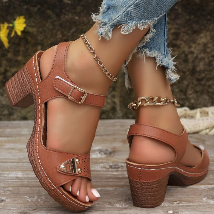 50% Rabatt | Mirona - Sandalen mit Riemchen und Absätzen