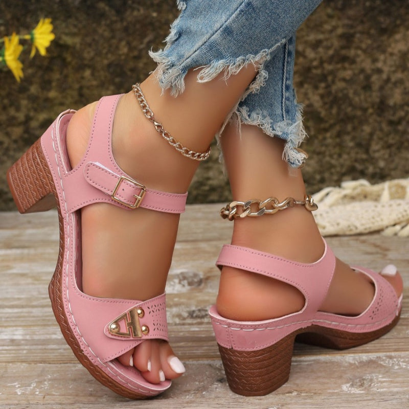 50% Rabatt | Mirona - Sandalen mit Riemchen und Absätzen