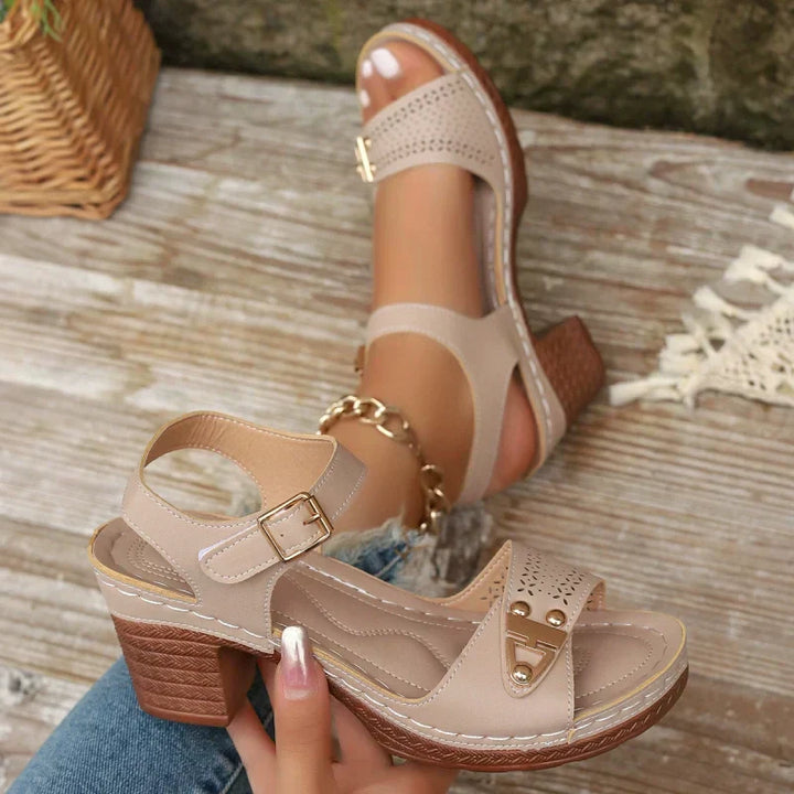 50% Rabatt | Mirona - Sandalen mit Riemchen und Absätzen