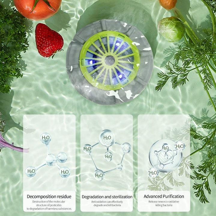 FreshSwirl | Leistungsstarke Wirbelreinigung für sicheres, pestizidfreies Obst und Gemüse