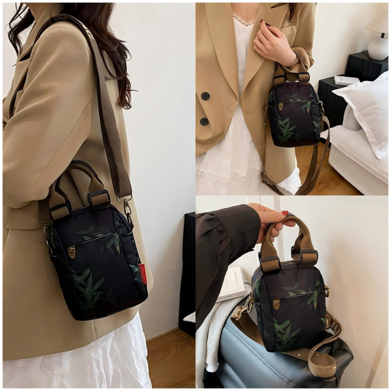 Sibella – Modische Mehrlagige Umhänge Tasche Mit Drucken