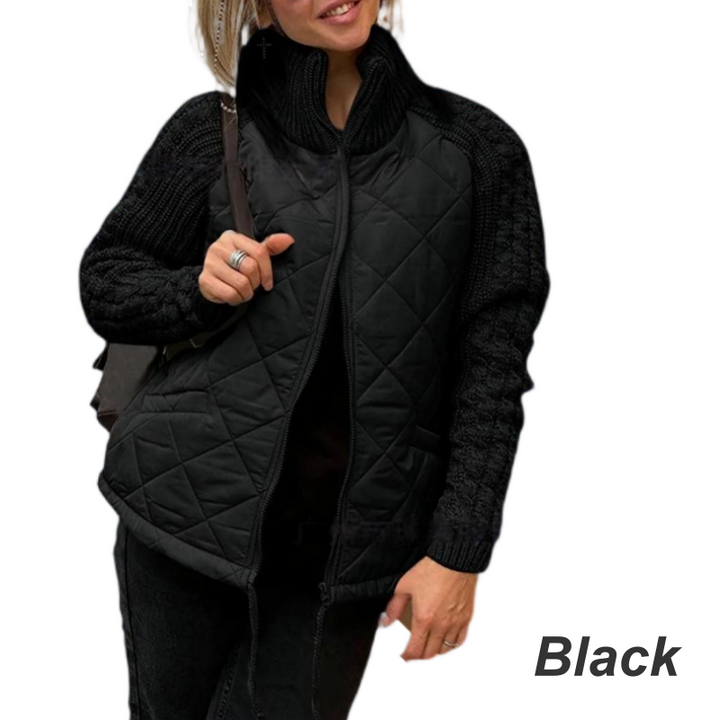 CozyCharm Damen Patchwork Steppjacke | 50% Rabatt