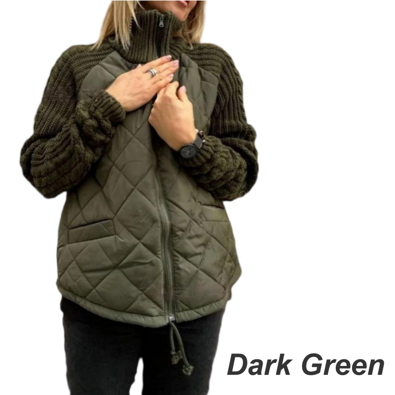 CozyCharm Damen Patchwork Steppjacke | 50% Rabatt