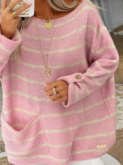 Leonie's™ Schicker Gestreifter Pullover