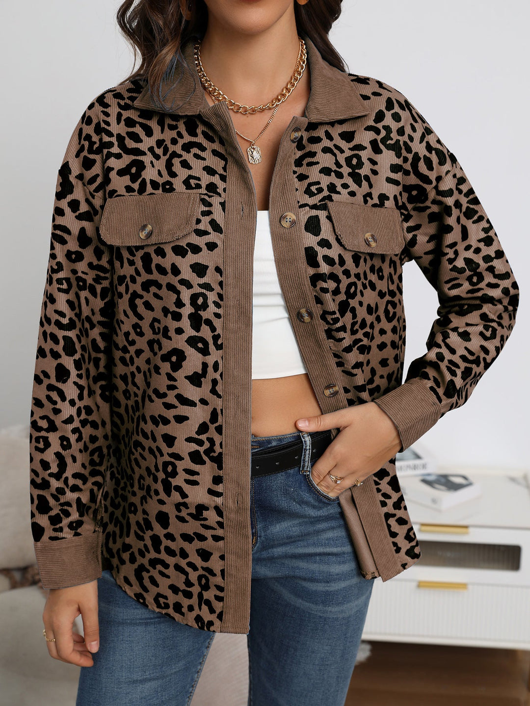 Olivia™ | Dschungel Chic Leopard Jacke