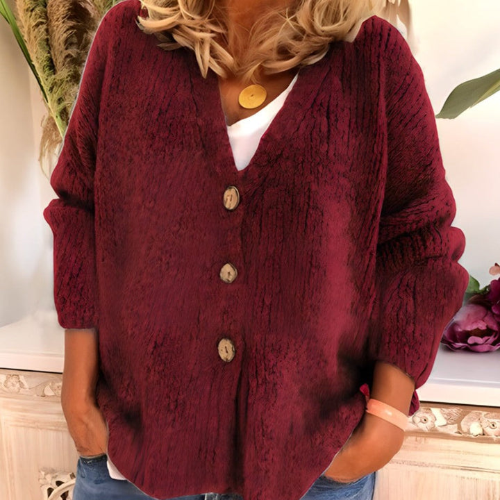 CozyVerve® | Strickjacke mit V-Ausschnitt